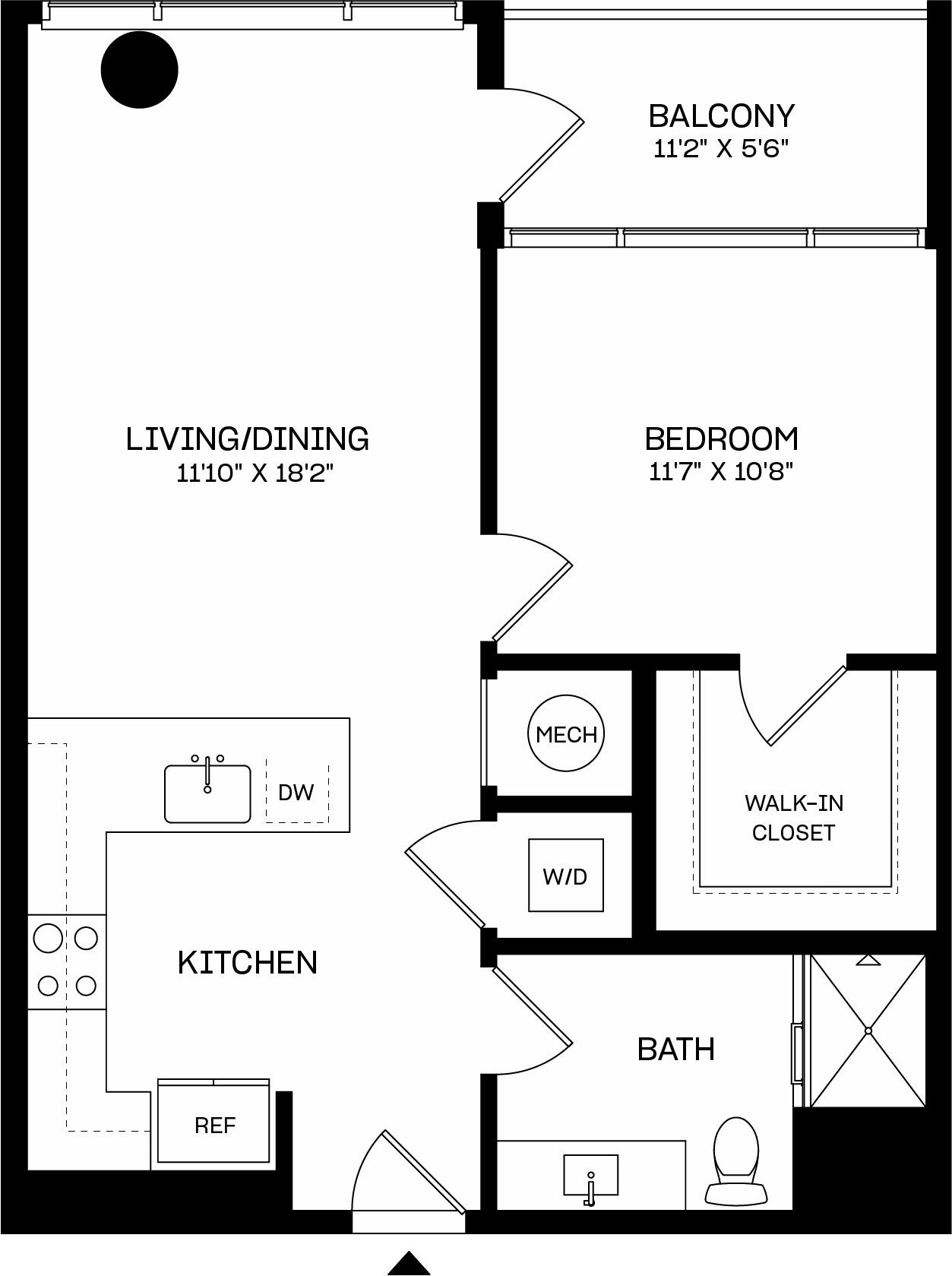 Floor plan layout diagram for A6
